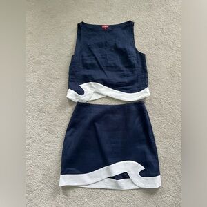 STAUD Navy and White Set